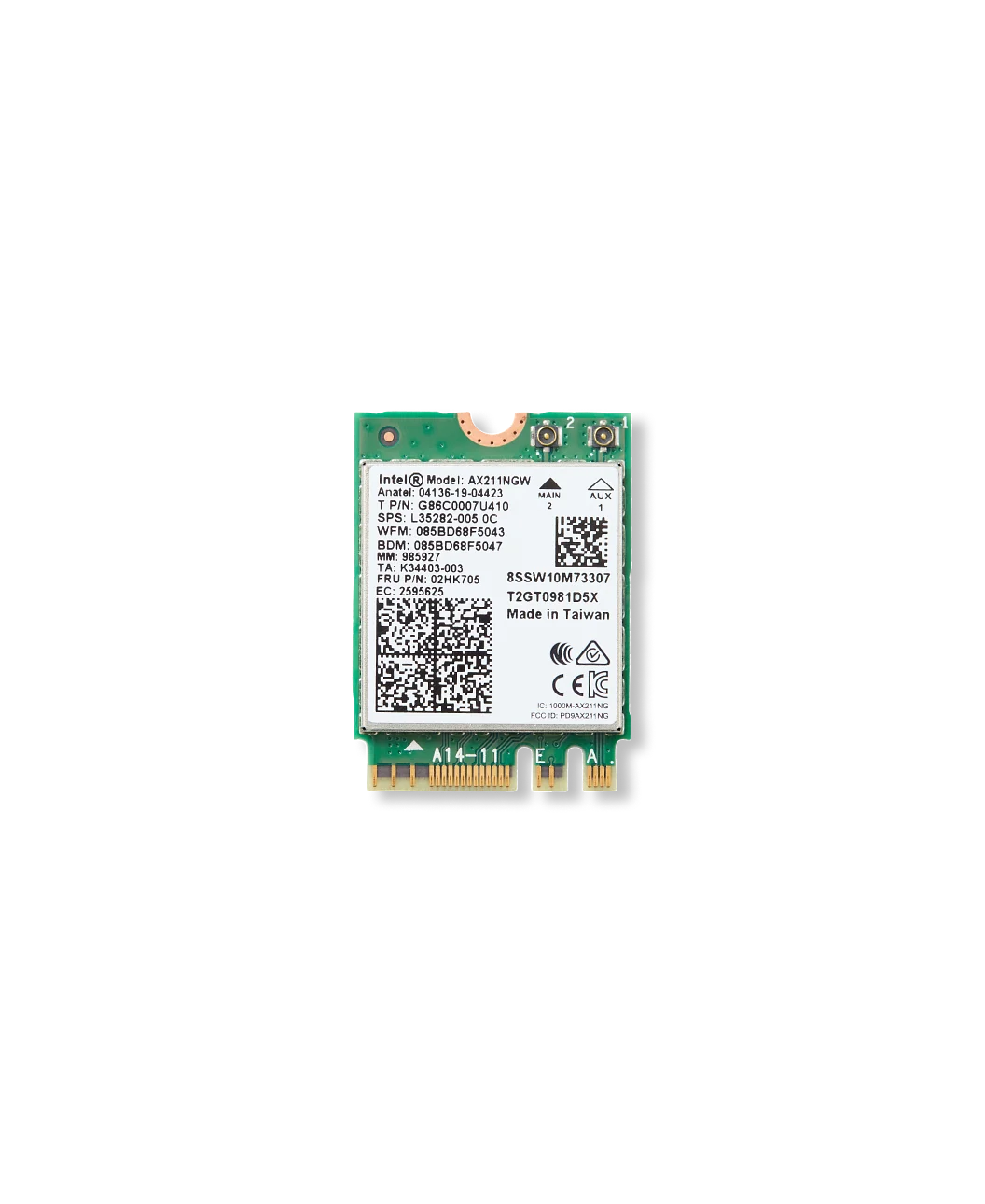 Intel® Wi-Fi 6E AX211 No vPro®